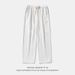 Men's Clothing Textured Casual Pants Men Autumn And Winter Style Curved Sweatpants Split Pleated Design Drape Loose Trousers_viptrois.com