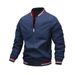 2024 Spring Autumn Collar And Cuff Striped Windproof Lightweight Jacket, College Simple Style Top_viptrois.com