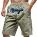 Hip Hop Summer Men's Embroidered Thin Linen Breathable Beach Sports Casual Loose Shorts_viptrois.com