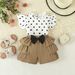 Baby Clothing Girls sweet polka dot flying sleeve T-shirt shorts set short sleeve shorts two sets_viptrois.com