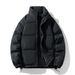 Pure Solid Color Stand Collar Down Cotton For Men And Women 2025 New Winter Thickened Warm Trendy Casual Couple Puffer Jacket_viptrois.com