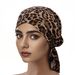 Women's Elastic Headband Hat – Leopard Print Braided Bun Cover For Chemotherapy & Fashion_viptrois.com