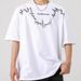 2025 Summer New Printed Couple Short Base Shirt American High Street Loose Casual Half Sleeved T-Shirt For Men_viptrois.com