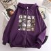 2022 Zipper Sweatshirt New 16 Grid Cat Youth Hoodie Unisex Jacket Top_viptrois.com