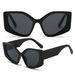 Oversized Cat Eye Sunglasses - UV400 Protection (Fashion PC Frame, European-American Wide Leg Style)_viptrois.com