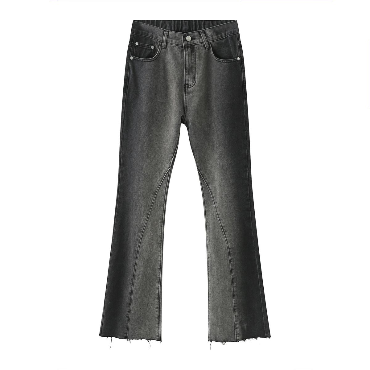 Men's Clothing | Spring New Arrivals Men's And Women's Gradient Color Flared Jeans Elastic Back Waist_viptrois.com