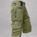 Men's Clothing European Men's Loose Straight Summer Large Size Trendy Casual Mid Length Pants With Multiple Pockets Pure Cotton Work Shorts Shorts_viptrois.com