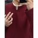 Winter Thick Warm Knit Sweater High Neck Two Piece Design Spliced Trim New Year Holiday Men's Women's Clothing_viptrois.com
