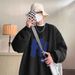 Heavy Loose Trendy Sweater Men's Spring And Autumn Large Size American Velvet Thickened Long-sleeved Crew Neck Hoodless Jacket_viptrois.com