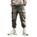 Men's Cargo Jogger Pants - Stylish Multi-Pocket Outdoor Casual Trousers With Elastic Cuffs For Fall_viptrois.com