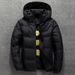 Down Short Style Slim Fit Casual Thick Warm Middle-Aged Hooded Jacket For Men's Wear_viptrois.com