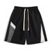 Men's Summer Casual Cargo Shorts Trendy Color Blocked Loose Fitting Ice Silk Waterproof Sports Capri Pants_viptrois.com