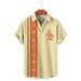 Men's Shirt Bowling Shirt Summer Casual Shirt Short Sleeve Pattern Print Daily Vacation_viptrois.com