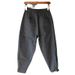 Summer Thin Men's Cotton And Linen Small Leg Casual Loose Ankle Nine Quarter Clean Face Large Crotch Harem Pants,_viptrois.com