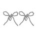 Ins Silver Bead Bow Heart Shoe Buckle Fashionable All Match Shoe Pendant Niche Shoelace Buckle Shoe Accessories_viptrois.com