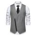 Men's Casual Slim Fit Suit Vest Wedding Party Slant Placket Zipper Vest Vest_viptrois.com