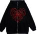 Colorful Spider Web Street Hip Hop Gothic Y2K Black Zipper Hoodie Harajuku Jacket Sweatshirt For Women_viptrois.com