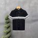 Men's Stripe Knit Polo Shirt Breathable Mesh Short Sleeve Casual Loose Fit Summer Top Comfort-Optimized Loose Fit_viptrois.com