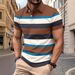 Striped T-Shirt For Men Printed Men'S Clothing Loose Oversized-Shirt Street Trend Short Sleeved Daily Casual Tees Top_viptrois.com