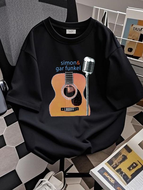Vintage 2003 Simon And Garfunkel Old Friends T Shirt Men's XL Black Concert Soft Summer Casual Graphic Breathable Unisex Slightly Fashion_viptrois.com