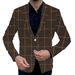 Men's Clothing Spring Tops Business Casual Printed Double Button Suit Jacket Men's Suits Large Size_viptrois.com