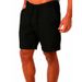 Men's Casual Drawstring Sweatpants Summer Style Solid Color Cotton Linen Five Point Shorts_viptrois.com