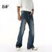 EF JEANS | 2025 Spring New Micro-horn Slim-fit Water Ripple Polished White Casual Washed Jeans For Men And Women_viptrois.com