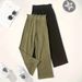 Mother & Kids INS Girls Pants Spring And Autumn Waist Ribbed Knitted Wide Leg Pants Children's Sports Casual Outerwear Pants_viptrois.com