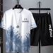 Men's Clothing Summer Thin Shorts Men's Ice Silk Short Sleeved T Shirt Set Of Trendy Handsome Casual Sports Summer Wear Two Piece Suit_viptrois.com