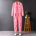 Men's Clothing one piece jumpsuit suit men's trendy bar performance clothing dance leggings overalls jumpsuit bright red_viptrois.com