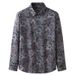 CT Plus Size Long Sleeve Shirt Men, Loose Fit Casual Digital Print Shirt, Extra Large Size, Slightly Stretchy For Autumn_viptrois.com
