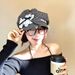 Cute Polka Dot Puppy Plaid Beret For Women, Spring And Summer Thin Style, Face-Slimming Octagonal Hat, Large Head_viptrois.com
