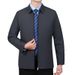 Men’s Lightweight Casual Jacket – Wrinkle-Resistant Stand Collar Zipper Coat For Business & Leisure (Dark Grey/Khaki/Black/Navy, Sizes M-5XL)_viptrois.com
