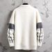 Autumn And Winter Sweater Men's Semi-turtleneck Mink Fleece Thickened Primer Knitted Sweater Trendy Threads Warm Winter Top_viptrois.com