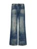 American Washed Micro Flared Jeans Men's Summer Trend Brand Loose Straight Leg High Street Vibe Long Pants_viptrois.com