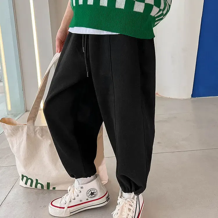 Herbst Kinder Feste Jogginghose Für Jungen Beiläufige Gerade Hosen 3 + Y Junge Kind Kleidung Frühling Mädchen Dünne Elastische Taille Sport Hose_viptrois.com