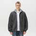 Lazy Style Imitation Deer Plush Fake Two Piece Cardigan Hooded Sweater Men's Autumn And Winter New Retro Trendy Brand Knitted Sweater Jacket_viptrois.com