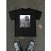 Camiseta Manga Corta Con Estampado Gato Hombres Manfinity ZONE917, Casual Para Exteriores, Camiseta Divertida Gato,_viptrois.com