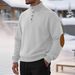 Cross-border Autumn And Winter Men's American Casual Sweatshirt, Jacquard Small Checkered Stand-up Collar Zip-up_viptrois.com