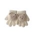 Children's gloves Winter ins cartoon Bear warm finger knitted baby student gloves_viptrois.com