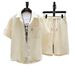 Men's New Short Sleeved Thin Handsome Sportswear Retro Trend Fashion Sports Suit_viptrois.com