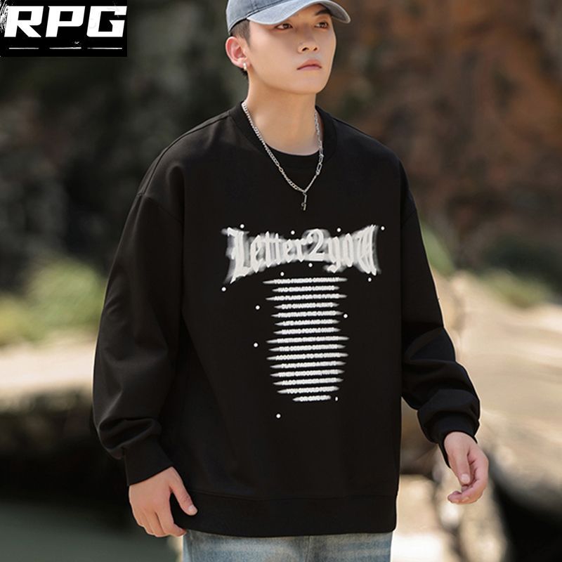 Men's Sweater Spring And Autumn Crew Neck American Loose Men's And Women's Long-sleeved Youth Jacket Trendy Brand Bottoming Top New_viptrois.com