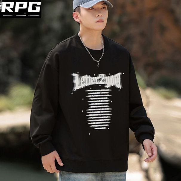 Men's Sweater Spring And Autumn Crew Neck American Loose Men's And Women's Long-sleeved Youth Jacket Trendy Brand Bottoming Top New_viptrois.com