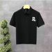 Men's Clothing Short Sleeved Polo Shirt Trendy Printed Letters Lapel Casual T Shirt_viptrois.com