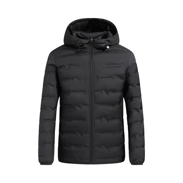 Men's Clothing Lightweight Down Jacket With Graphene, 85% White Duck Down, Windproof & Warm, Slim Fit, Hooded, Solid Colors (Black, Mist Blue)_viptrois.com