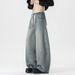 Inspired Men’s Jeans – Vintage Washed Denim Pants With Cosmic Print (Loose Fit, Straight-Leg For Teens & Young Adults)_viptrois.com