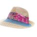 2024 New Ethnic Style Yunnan Zha Dyed Cloth Gift Sunshade Spring/Summer Travel Fashion Versatile Straw Hat_viptrois.com