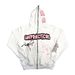 American Style UNPR Cherry Blossom Fleece Sweatshirt Long Zipper Unisex High Street Hoodie Jacket For Autumn And Winter_viptrois.com