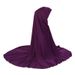 Simple large solid color gauze scarf light plate Malay hood Arab hat H023_viptrois.com