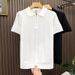 Men's Clothing Summer Men's Shirt Casual Versatile Turn Down Collar Short Sleeve Slim Fit Trendy Fashionable Half Zip Sweater_viptrois.com